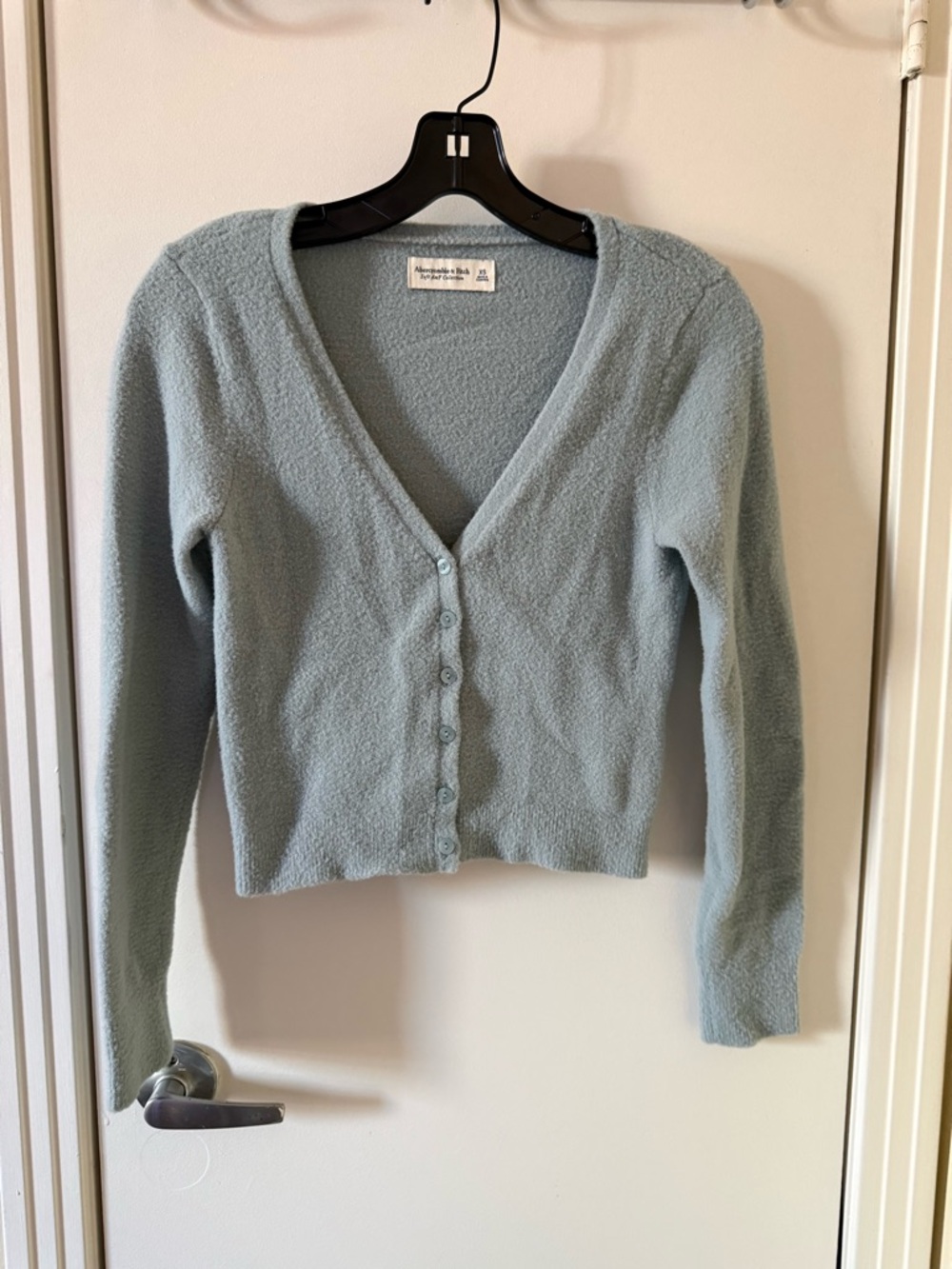 Abercrombie & Fitch Light Blue V-Neck Button Cardigan